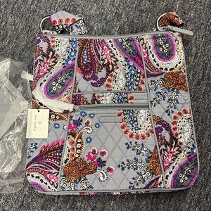 Vera Bradley Signature Print Zip Top Hipster, Heritage Paisley Pattern, NWT